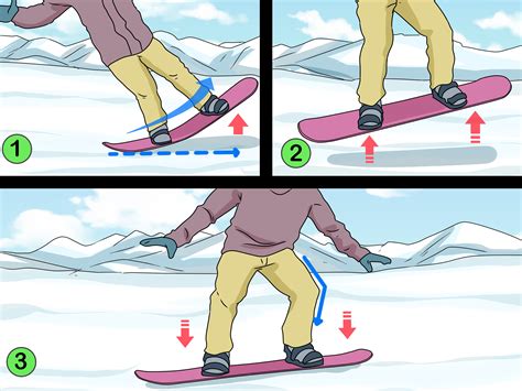 Strap only your left foot (for a regular stance, right foot if you prefer the goofy stance) on the snowboard with your other foot free. Imagine that your snowboard is a …